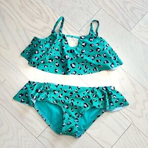 Kids Leopard Print Bikini Set Size 8